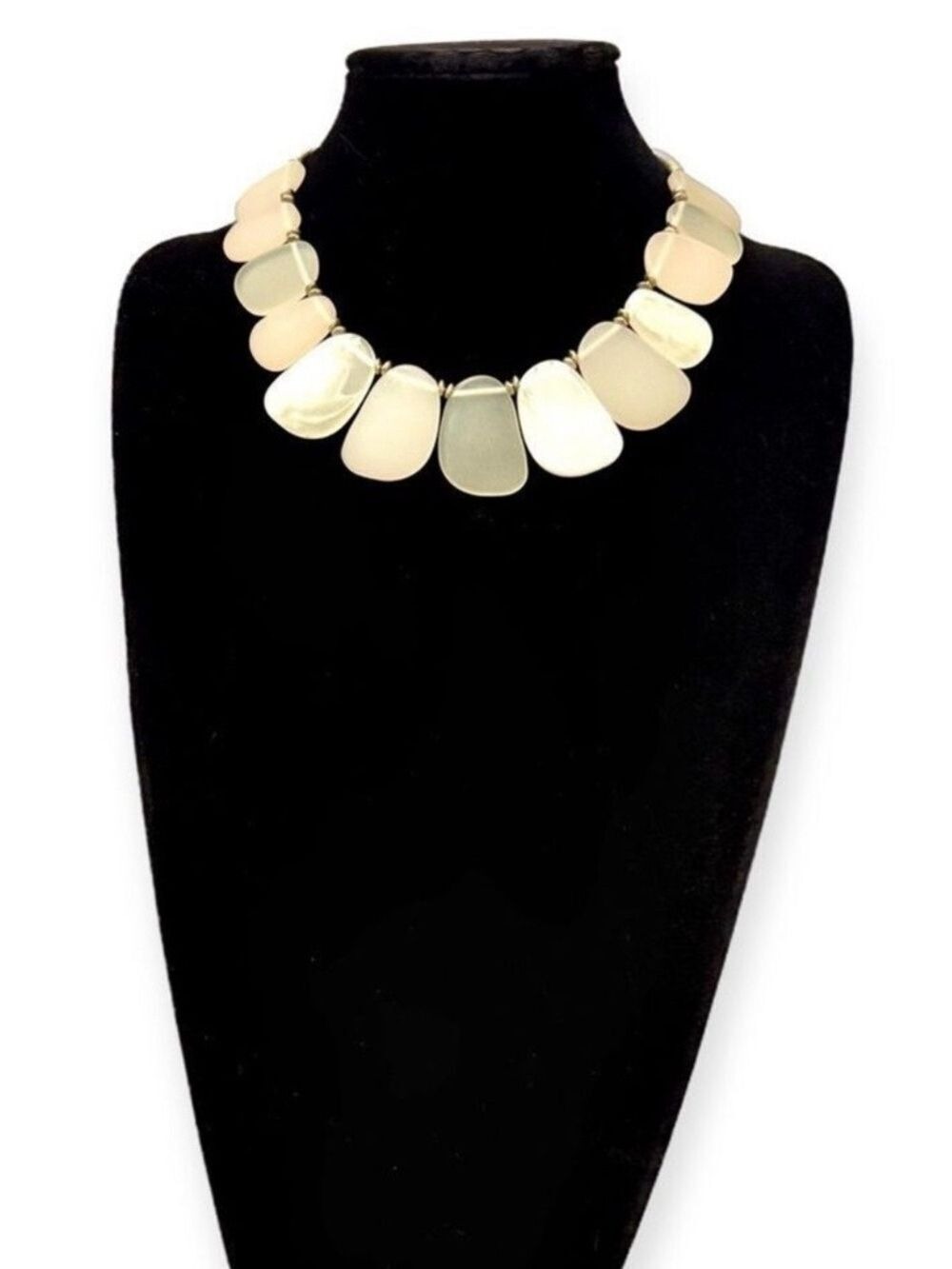 Ann Taylor Loft Stone Collar Necklace Multi Tone NWT